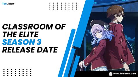 Classroom Of The Elite Season 3 Release Date 3rd Jan 2024