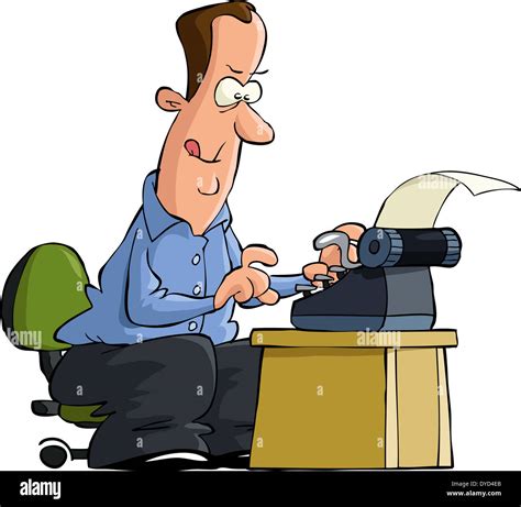 Man Typing Cartoon High Resolution Stock Photography And Images Alamy