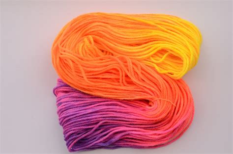 Buy Neon Sunset Hand Dyed Yarn Ready To Ship Bulky Weight Online