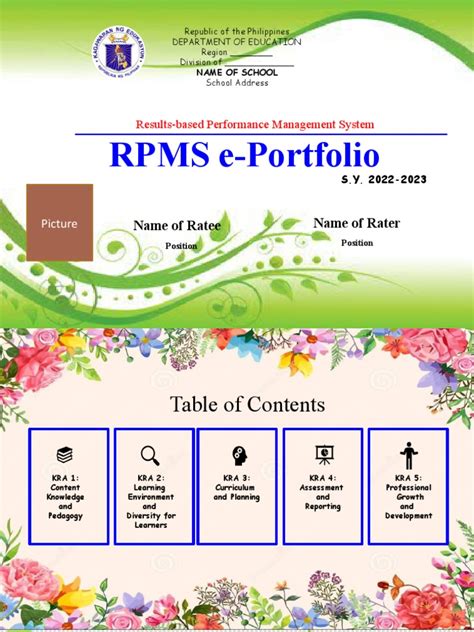 Ipcrf Template 3 Pdf Educational Assessment Learning