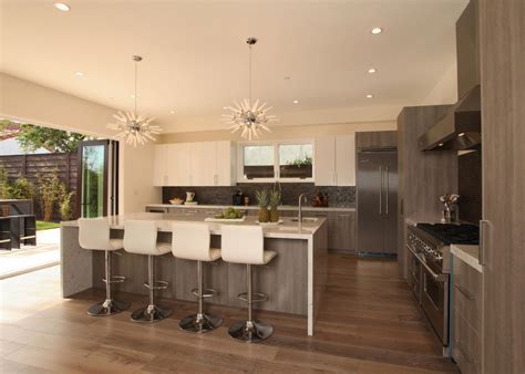 Beautiful Modern Kitchen With Neutral Tones And Funky
