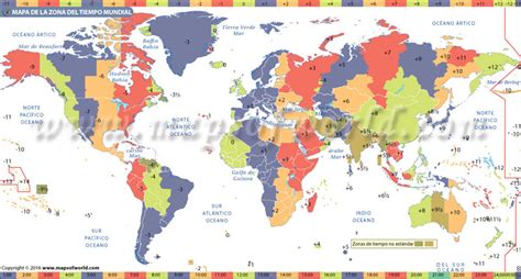 mapa de la zona horaria mundial zonas horarias de todos los países