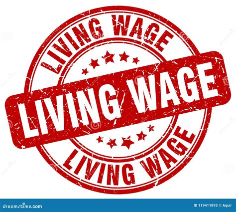 Living Wage Red Stamp Stock Vector Illustration Of Brown 119411893