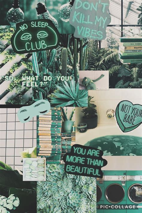 Collage Cute Green Aesthetic Background Michaeljacksonopowiadania