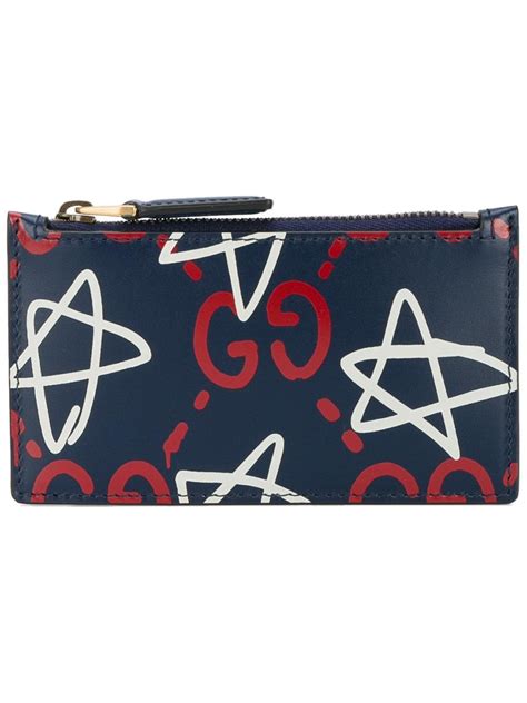 New & vintage gucci up to 70% off retail. Lyst - Gucci Ghost Logo Card Holder in Blue for Men