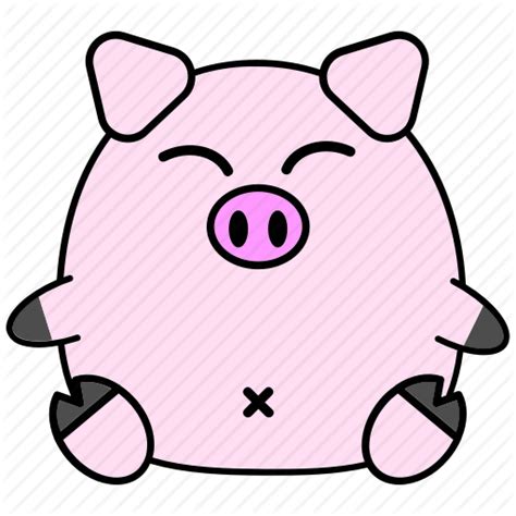 Cartoon Chinese Cute Fat Horoscope Pig Zodiac Icon
