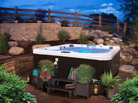 Corner Yard Hot Tub Hot Tub Landscaping Hot Tub Outdoor Hot Tub