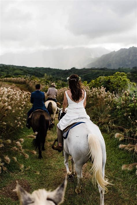 Horseback Riding Kauai Elopement Adventure Elopement Photographer