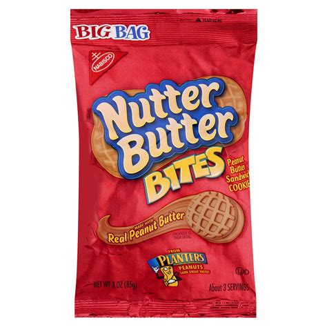America's #1 peanut butter cookie. Nutter Butter Bites Big Bag 3oz (85g) - American Fizz