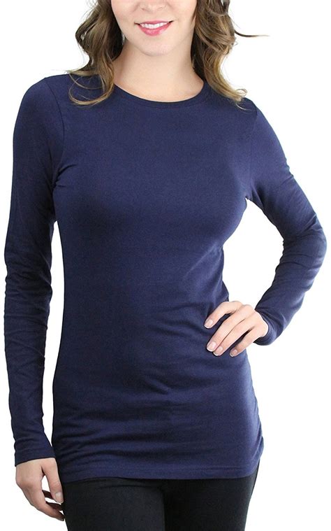 FashionCatch Women's Long Sleeve Round Crew Neck T-Shirt | eBay