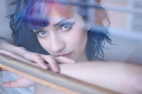 Hd Wallpaper Suicide Girls Model Pierced Nose Blue Hair Nose Rings