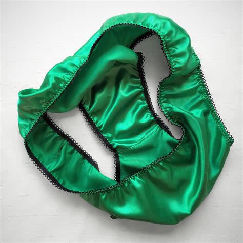 Emerald Green Satin Panties — Naseeb Kaur Lingerie