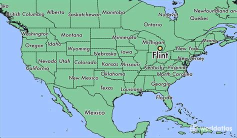 Where Is Flint Mi Flint Michigan Map