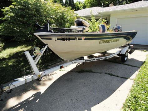 Crestliner Deep V 14 Fishing Boat And Trailer For Sale In Rockford