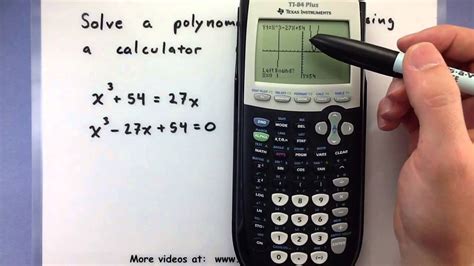 You can enter polynomials quickly by using dot notation. Pre-Calculus - How to solve a polynomial equation using a calculator (Ti-83/84) - YouTube