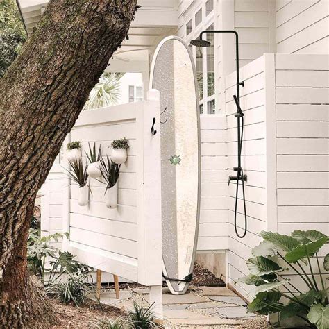 Outdoor Shower Ideas For Your Backyard Or Surf Shack Outdoor Shower Beach Cottage Outdoor