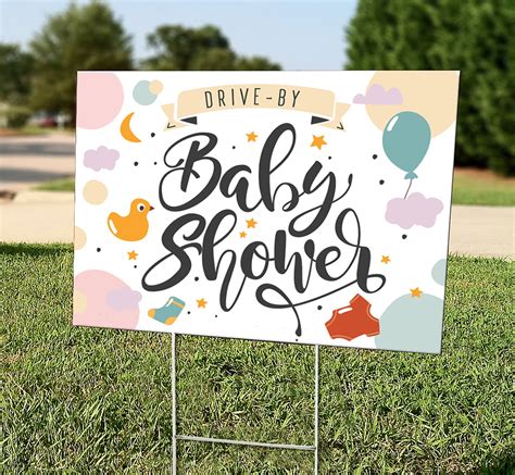 Baby Shower Drive By Lawn Sign Baby Shower Signs Automobile Baby
