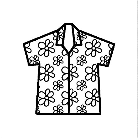 hawaiishirtcoloringpage  Wecoloringpage  Hawaii shirt, Coloring