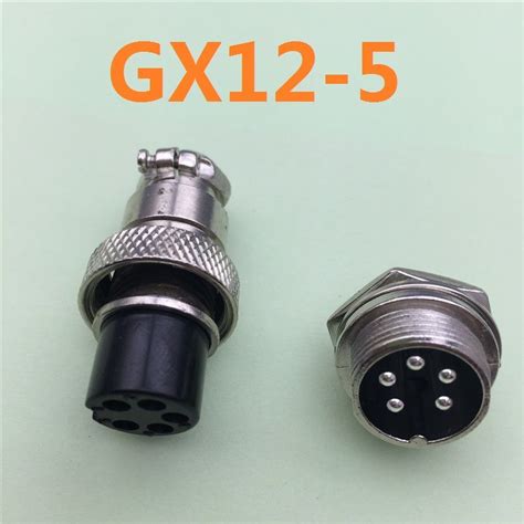 1pcs Gx12 5 Pin Male And Female 12mm Wire Panel Connector Aviation Plug