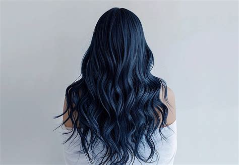 black hair with a blue tint