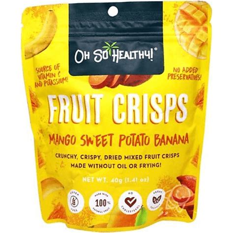 Oh So Healthy Fruit Crisps Mango Sweet Potato Banana 40g Chips