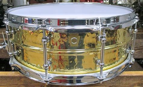 Ludwig Lb550kt Hammered Bronze 5x14 Snare Drum With Tube Lugs Reverb