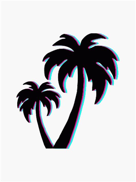 Miami Palm Tree Sticker For Sale By Doxford Redbubble