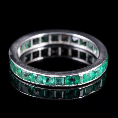 A beautiful low profile art deco ring. Art Deco Full Emerald Eternity Ring Circa 1920 | 504899 ...