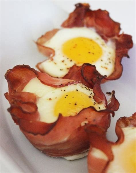 Baked Eggs In Ham Cup Healthy Dairy Free Breakfast Recipes Popsugar