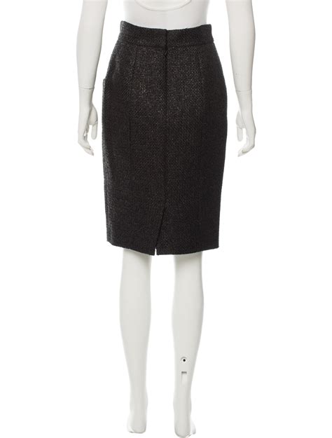 Chanel Tweed Pencil Skirt Clothing Cha174755 The Realreal