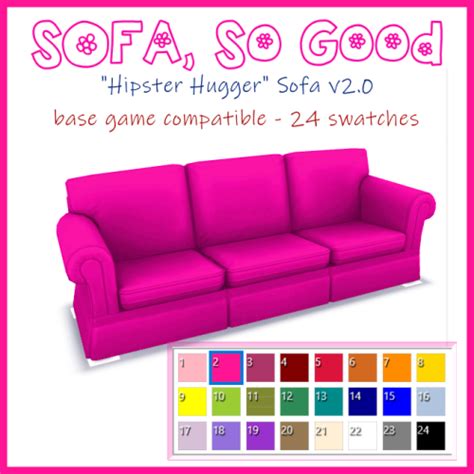 The Sims 4 Custom Content — Hipster Hugger Sofa V20 Download