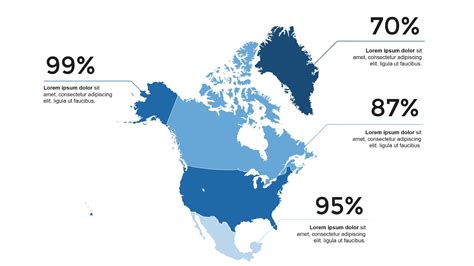 Editable Map Of North America Map Vector