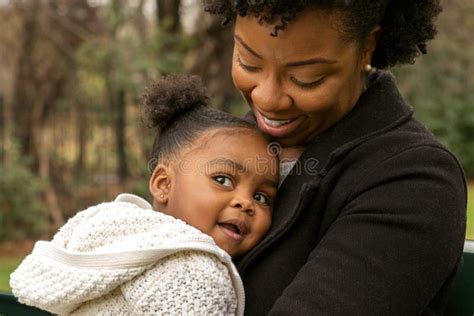 Happy African American Mother And Her Daugher Stock Image Image Of