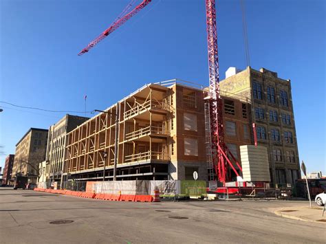 Eyes On Milwaukee Citys First Mass Timber Building Tops Off Urban