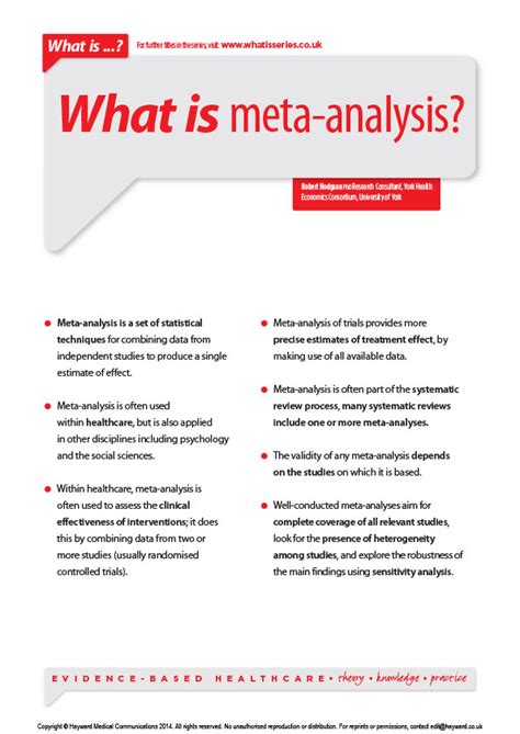 What is a meta analysis? What is Meta-Analysis? | Whatis Series...?