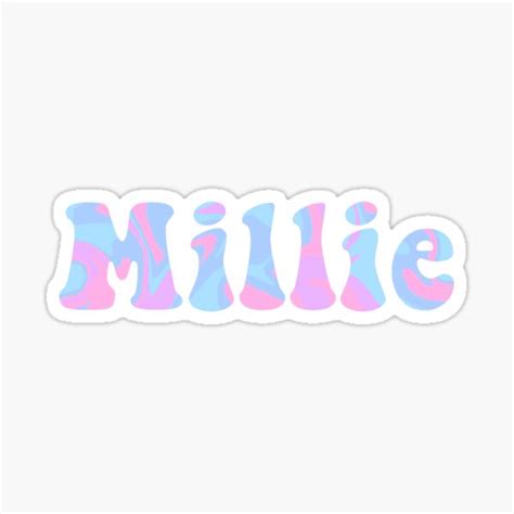 Millie Name Sticker For Sale By Fionavibes Redbubble