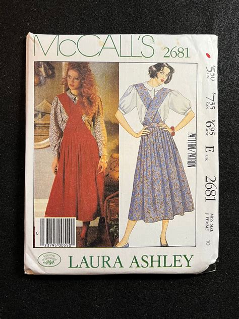 Mccalls Sewing Pattern 2681 Laura Ashley Misses Etsy