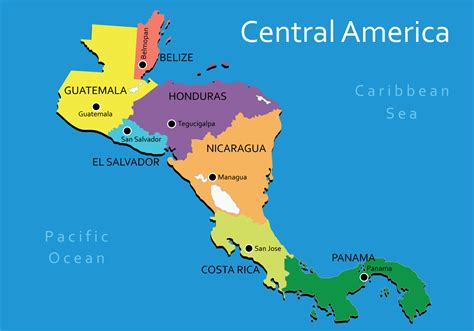 Vector América Central Mapa Vetor no Vecteezy
