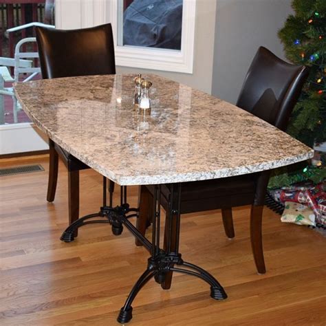 A granite top dining table will elevate the style factor in your home to a whole new level and youll have the bragging rights to say that your dining table is this circular table is rather contemporary in its design and comes complete with a faux marble top. Photo submission from a happy customer! A granite dining ...