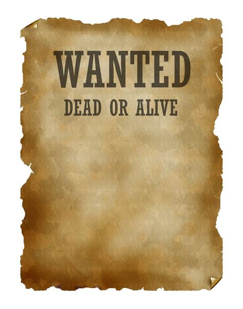 Wanted Dead Or Alive Poster Template