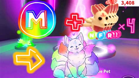 I Made A Mega Neon Kitsune In Adopt Me Roblox Making A Mfr Mega
