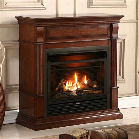 Duluth Forge Dual Fuel Ventless Gas Fireplace With Mantel 26 000 Btu