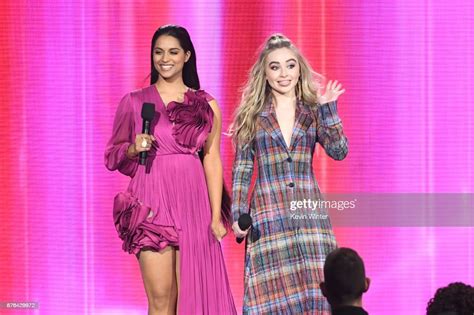 Lilly Singh And Sabrina Carpenter Walk Onstage During The 2017 News