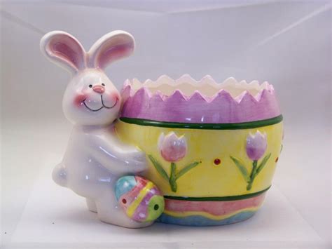 Bowl Or Container Ceramic Easter Bunny Egg Les Bricolles De Cleo En