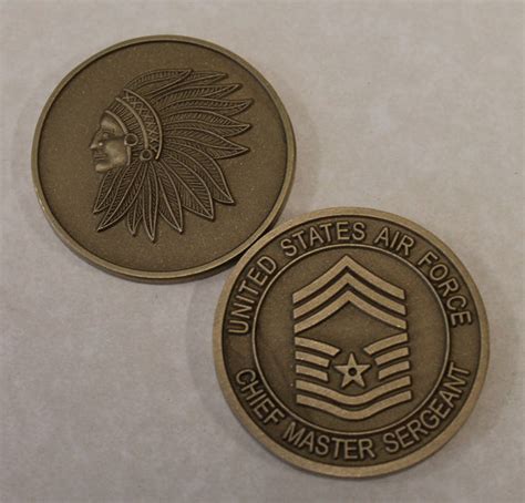 Chief Master Sergeant Cmsgt Antique Bronze Air Force Challenge Coin