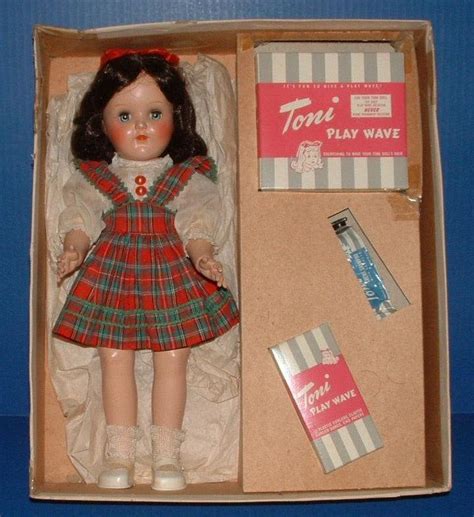 Ideal Brunette Toni Doll In Original Box With Hair Accessories From