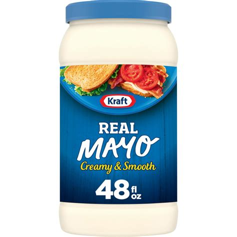 Kraft Real Mayo Creamy And Smooth Mayonnaise 48 Fl Oz Jar