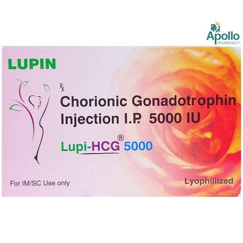Lupi Hcg 5000 Injection Packaging Size 1mg Dose 2 8 Degreec Do