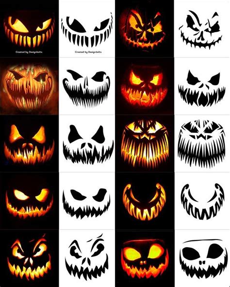 20 Easy Halloween Jack O Lantern Faces