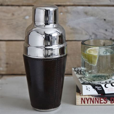 leather cocktail shaker by life of riley | notonthehighstreet.com